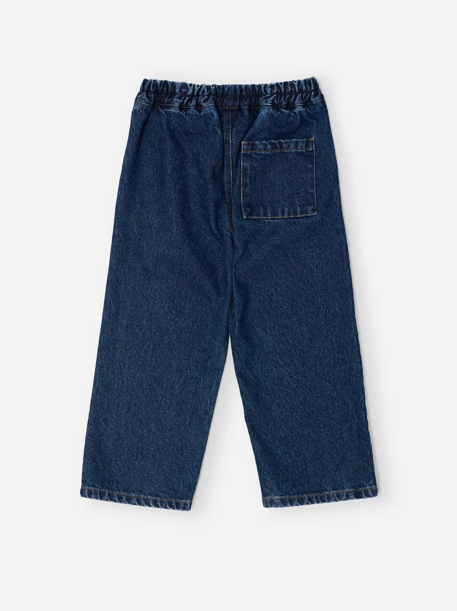 Bobo Choses Embossed denimbukser midnight blue økologisk bomuld