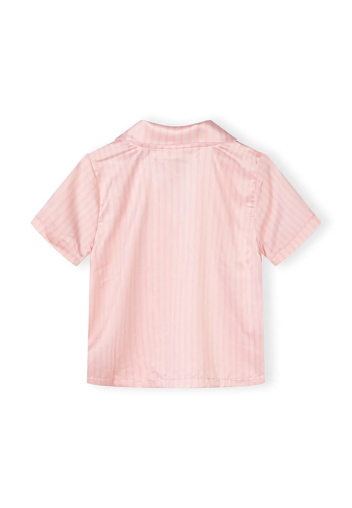 Minoti satin pyjamas rosa stribet polyester