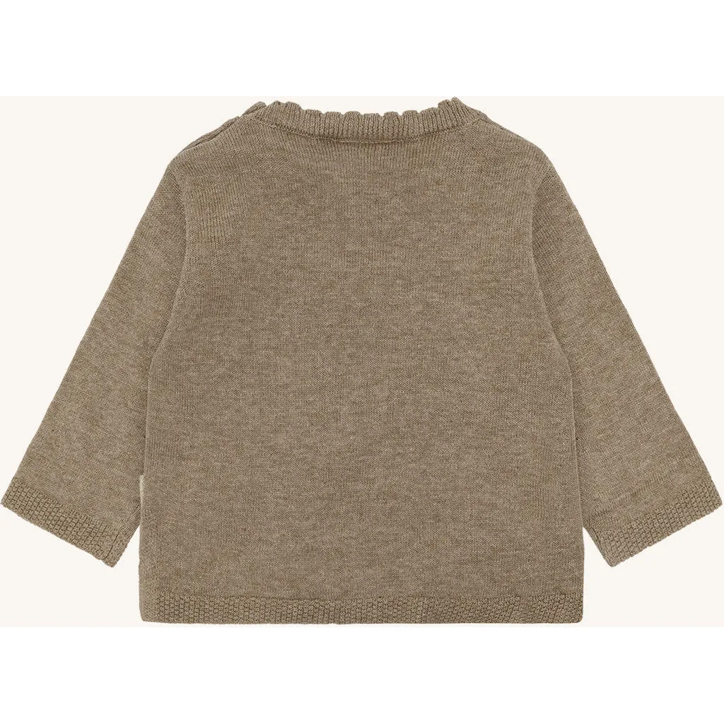 Hust & Claire Pusle Flower pullover Biscuit økologisk