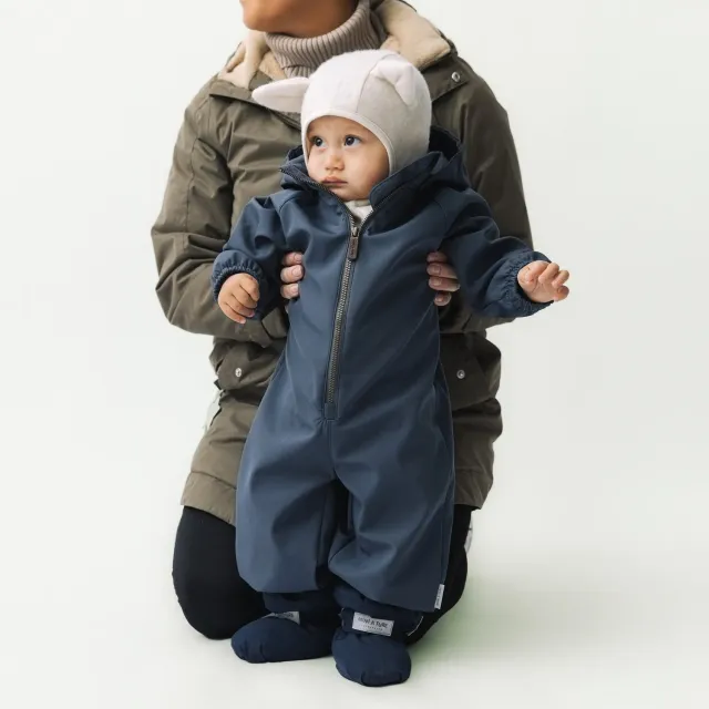 MINI A TURE Matarno softshell heldragt Ombre blue vandtæt