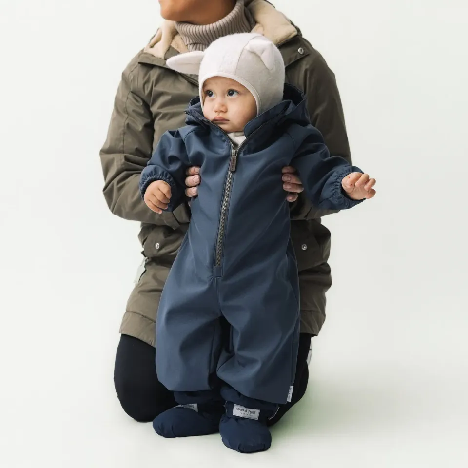 MINI A TURE Matarno softshell heldragt Ombre blue vandtæt