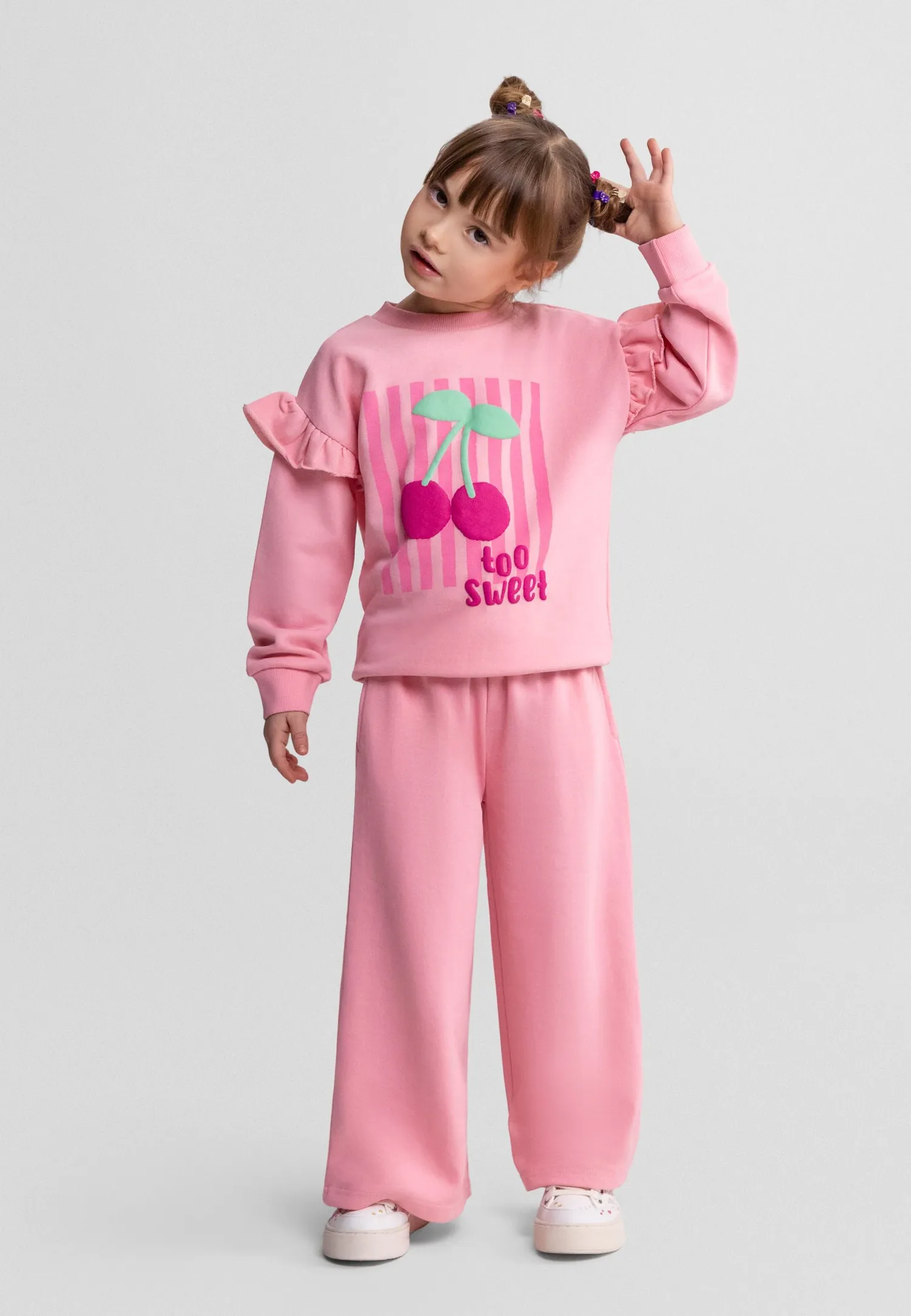 Minoti 44679 joggingdragt rosa kirsebær bomuld