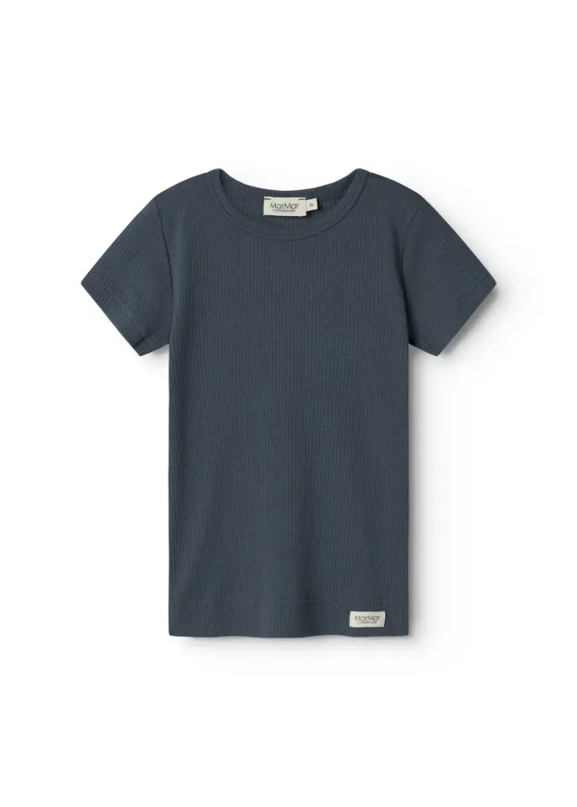 MarMar Plain Tee T-shirt Blue – Kortærmet Modal