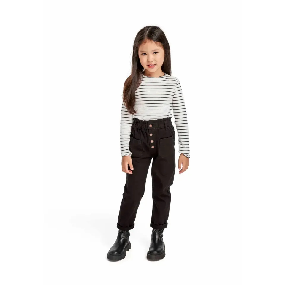 Minoti 39394 jeans sort paperbag til piger