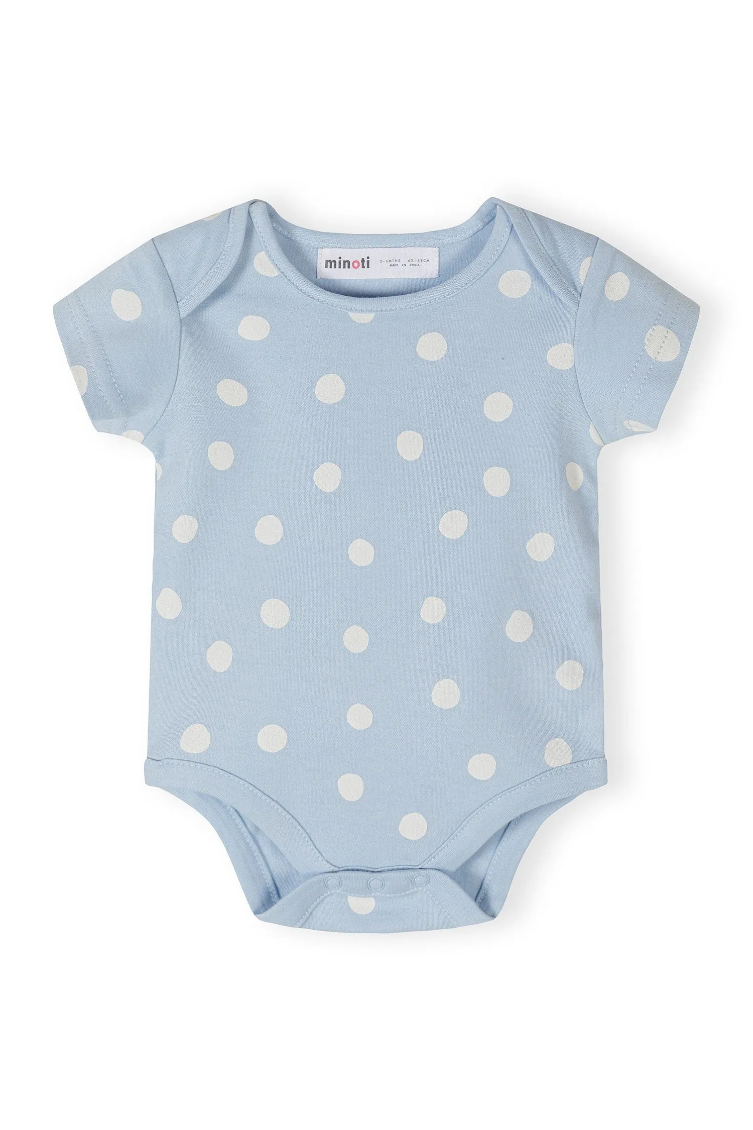 Minoti 44533 body 5-pak lyseblå blomster pige