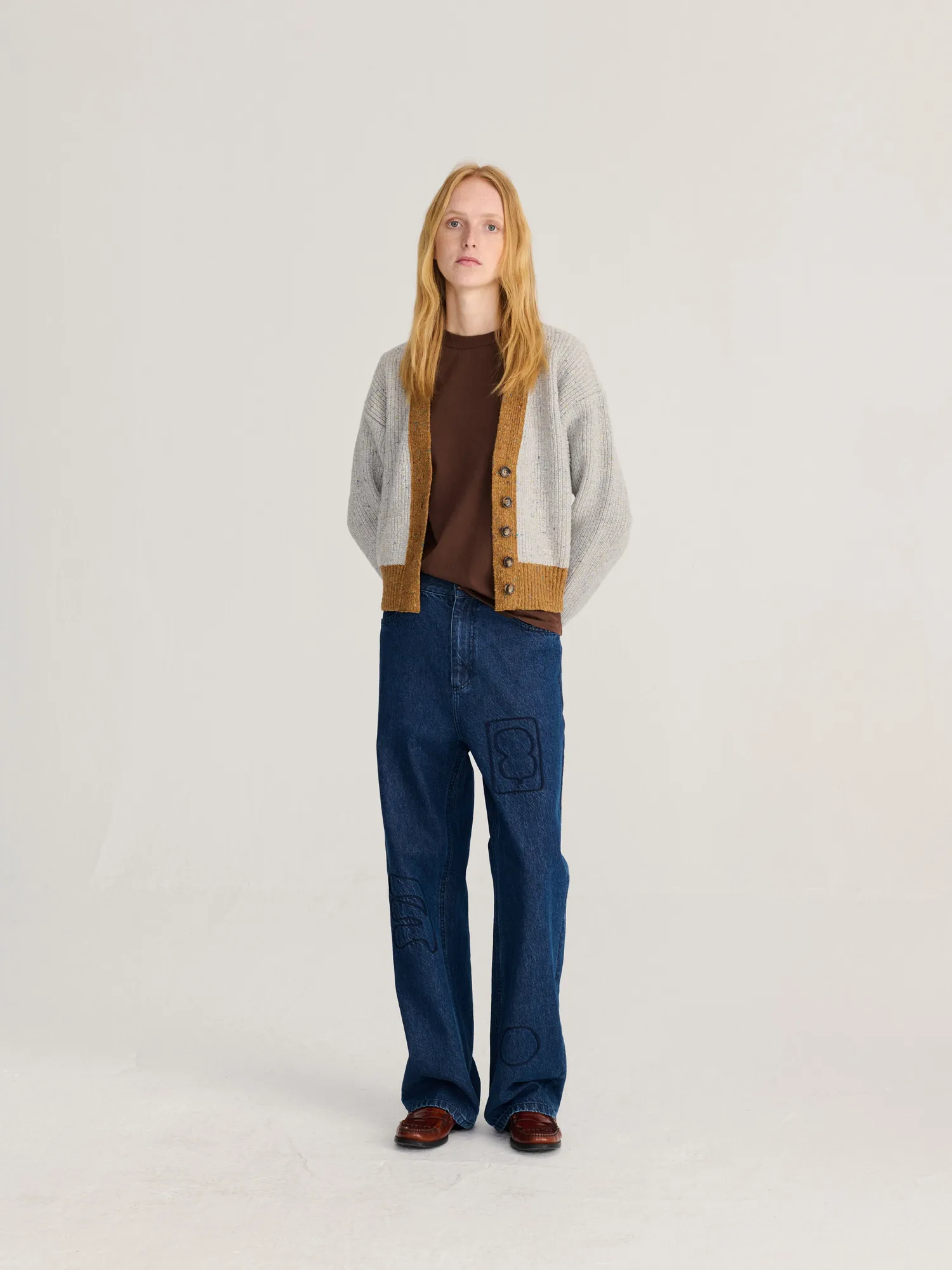 Bobo Choses Color Block strikcardigan lyseblå XS-XL