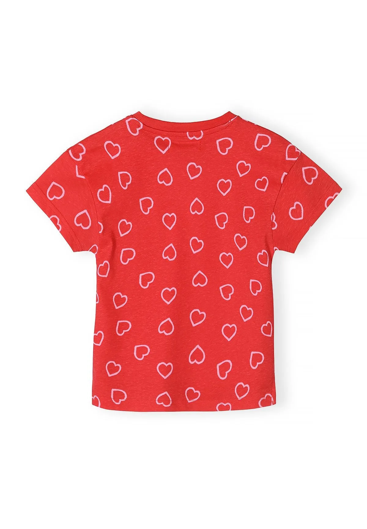 Minoti 44812 T-shirt 5-pak hvid hjerteprint til piger
