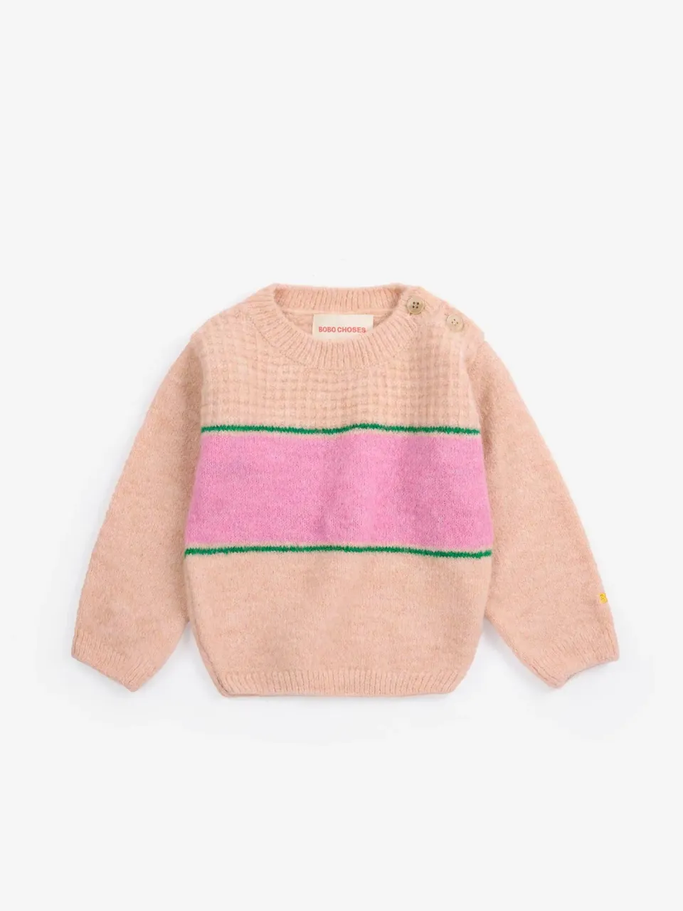 Bobo Choses BC Stripes Striktrøje Offwhite Baby