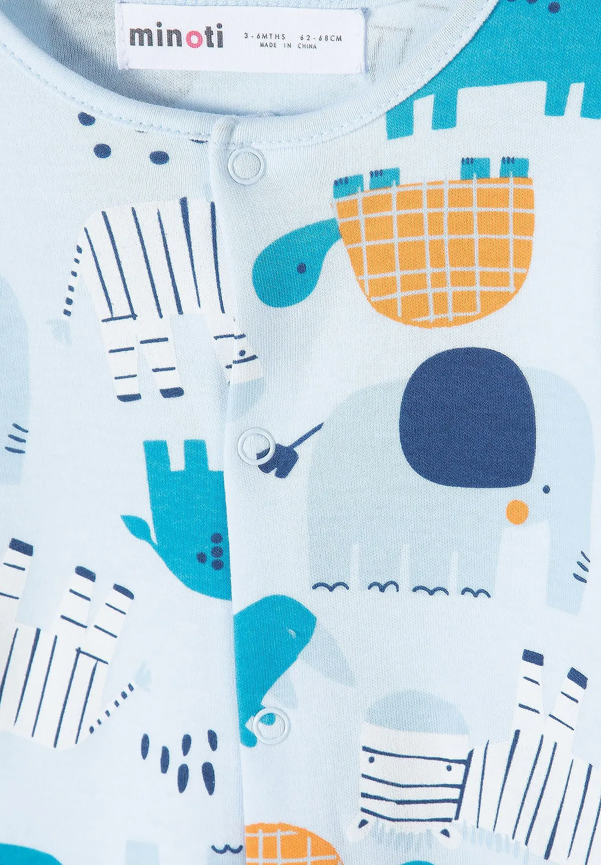 Minoti sparkdragt 3-pak baby print bomuld