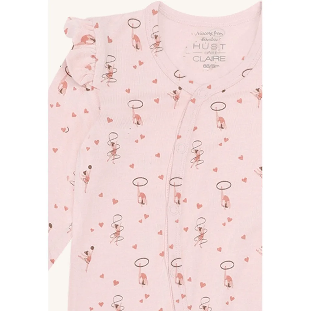 Hust & Claire HCMulle Gymnast natdragt Chalk Pink bambus