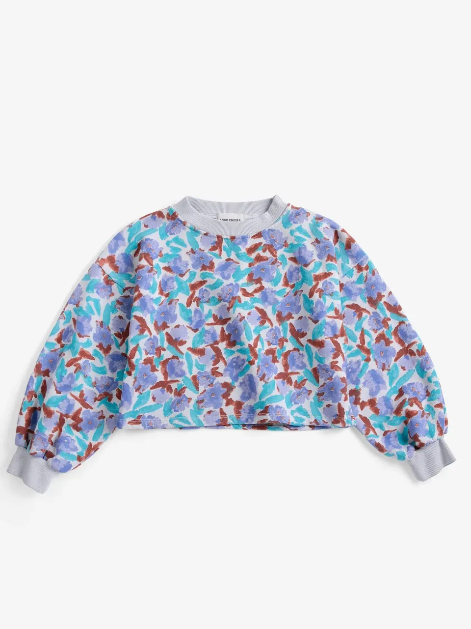 Bobo Choses Watercolor cropped sweatshirt lilla 6-7 år