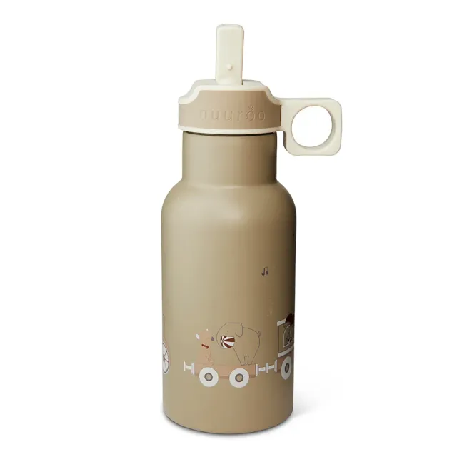 nuuroo Juno Vandflaske 350 ml Carnival train Rustfri