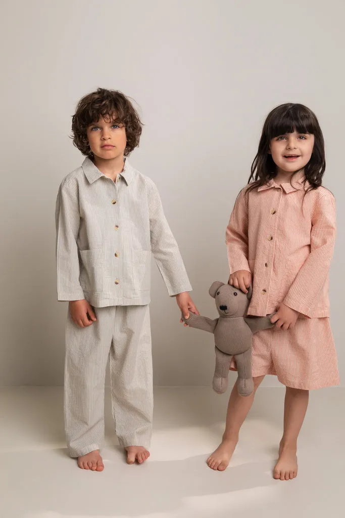 MarMar Pajama Set pyjamas Blue Stone Stripe øko