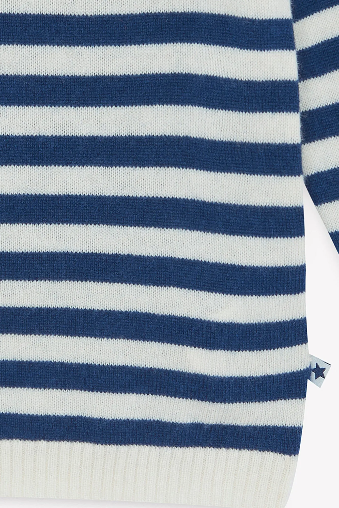 Bonton Pepito Blue strik stribet bomuld cashmere 4A