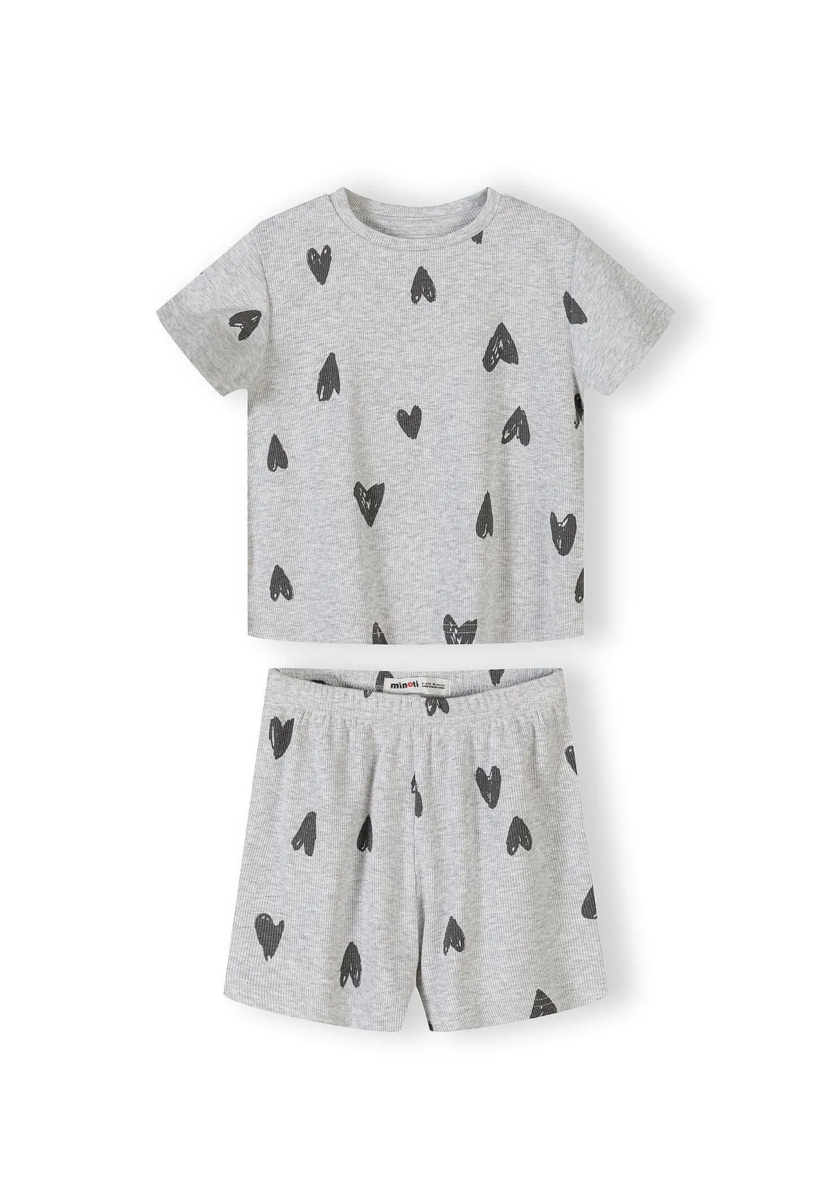 Minoti 44898 pyjamas 3-pak creme grå