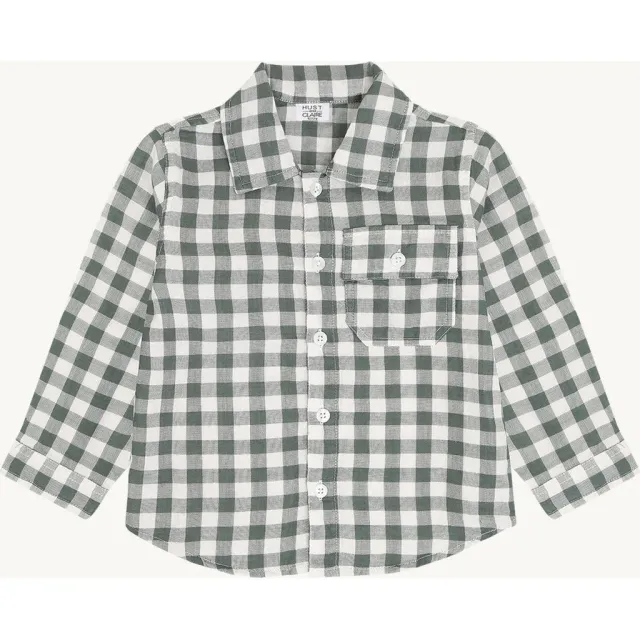 Hust & Claire HCRavn Muslin Check skjorte Balsam Green