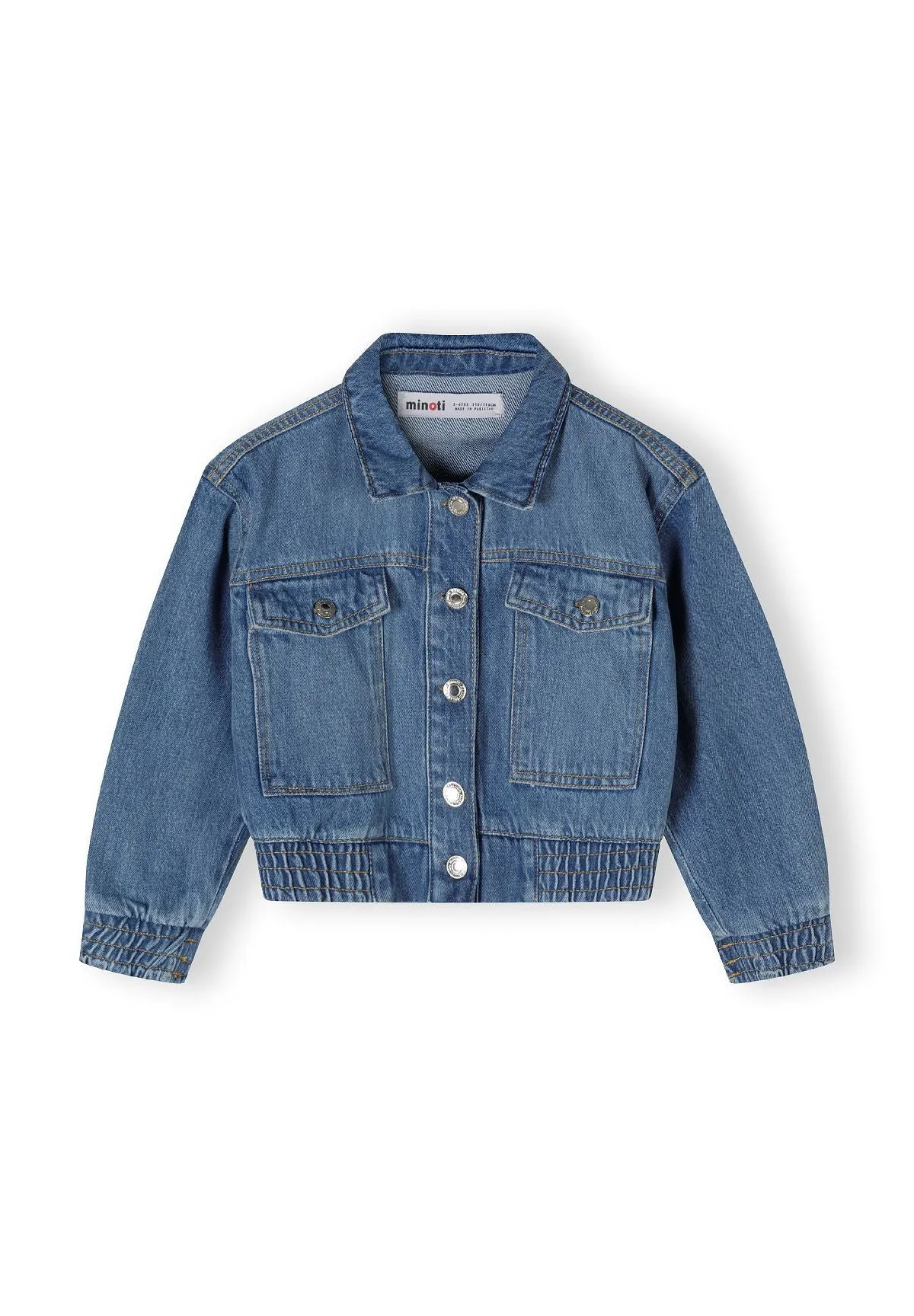 Minoti 42711 jeansjakke blå kort piger