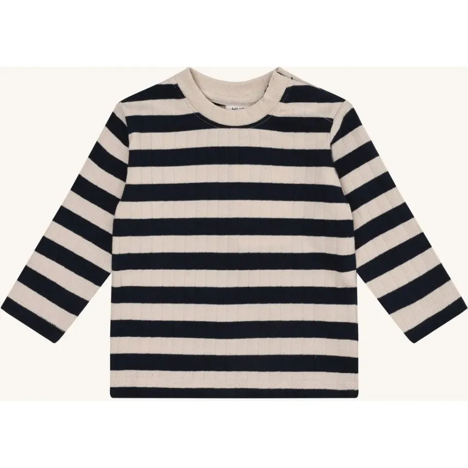 Hust & Claire HCAnton bluse More Navy langærmet økologisk