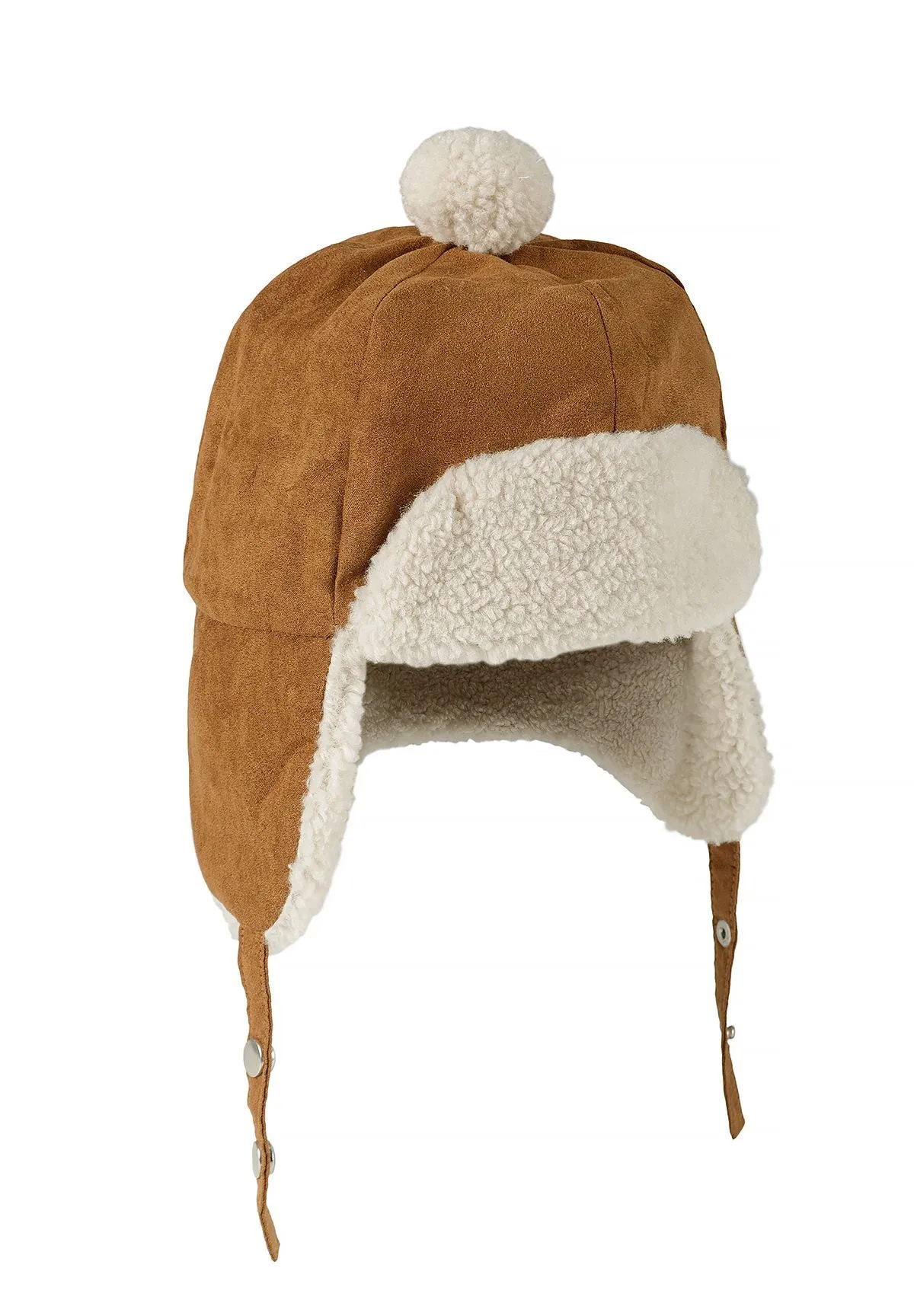 Minoti 45893 flyverhue sæt strik beige vanter