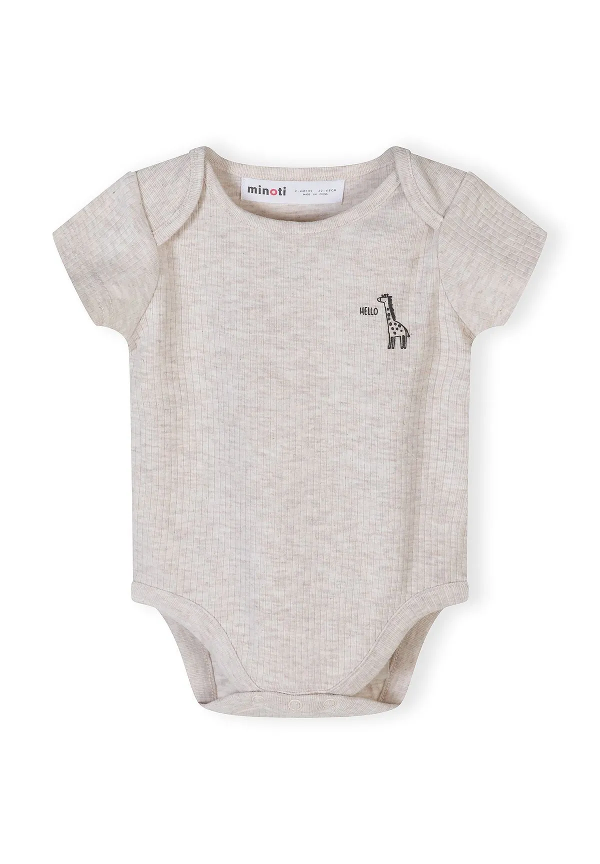 Minoti 44551 body 3-pak beige rib giraf