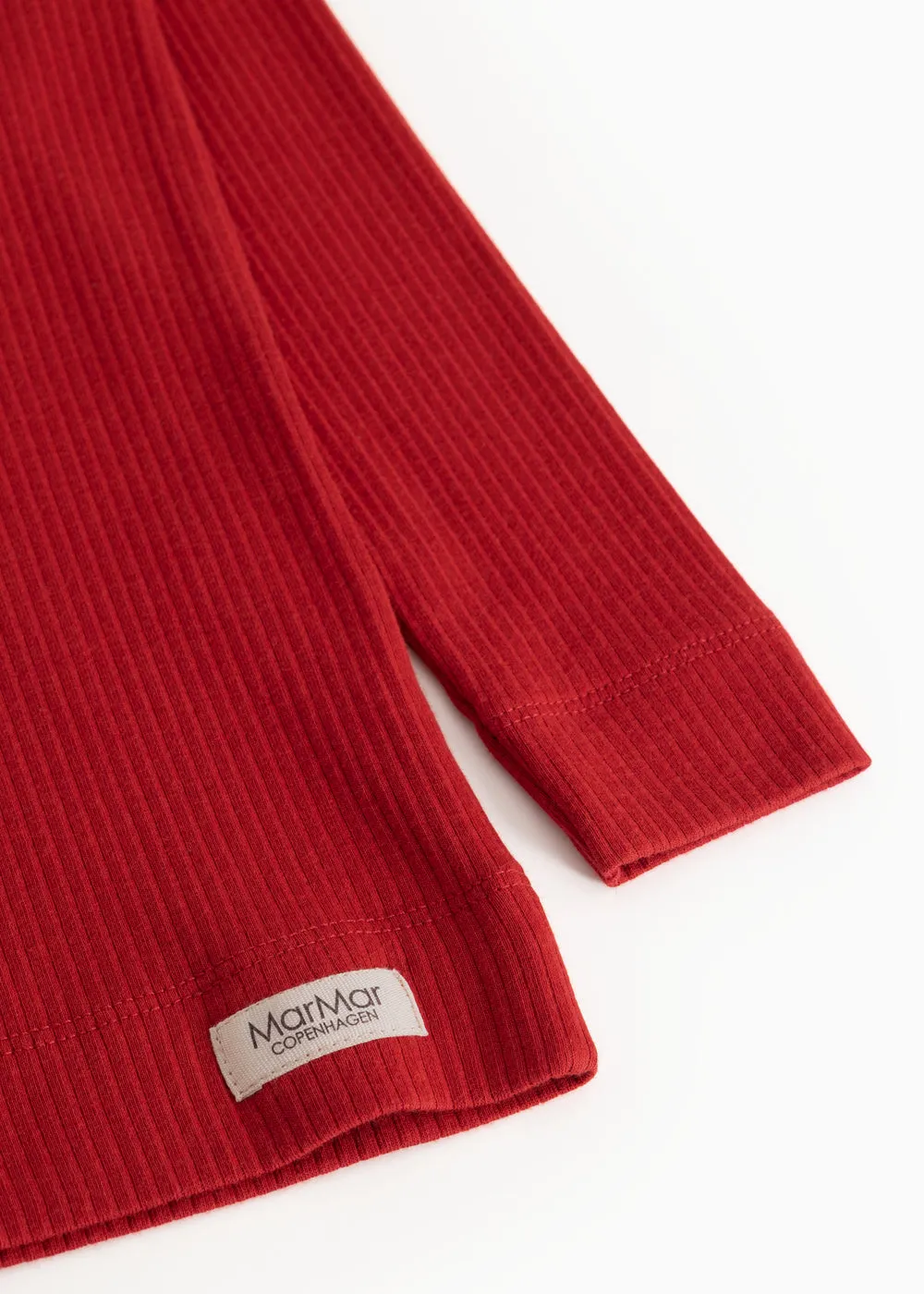 MarMar Plain Tee LS t-shirt Cherry rød modal
