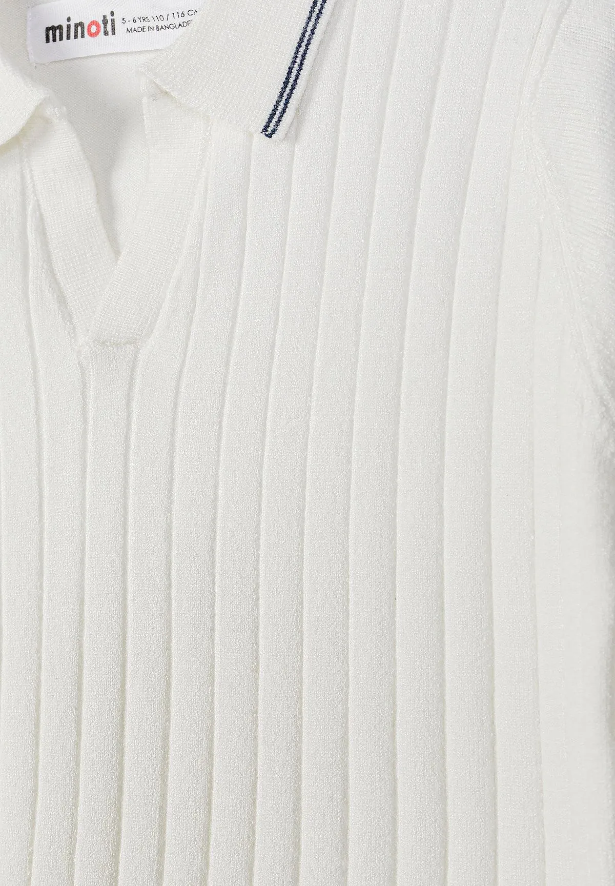 Minoti 44728 strik polo creme drenge