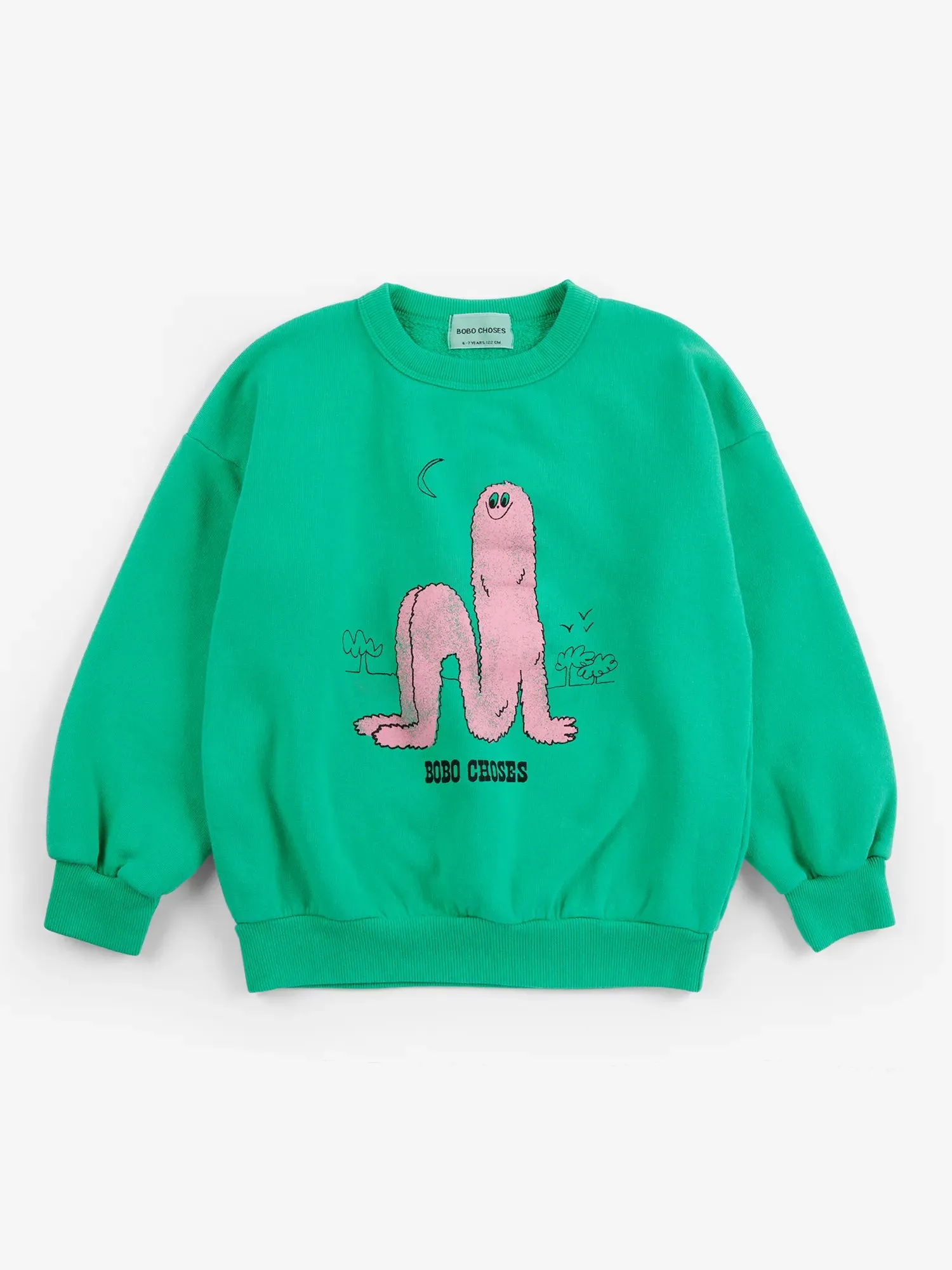 Bobo Choses Long Puff sweatshirt grøn 4-5 år løs