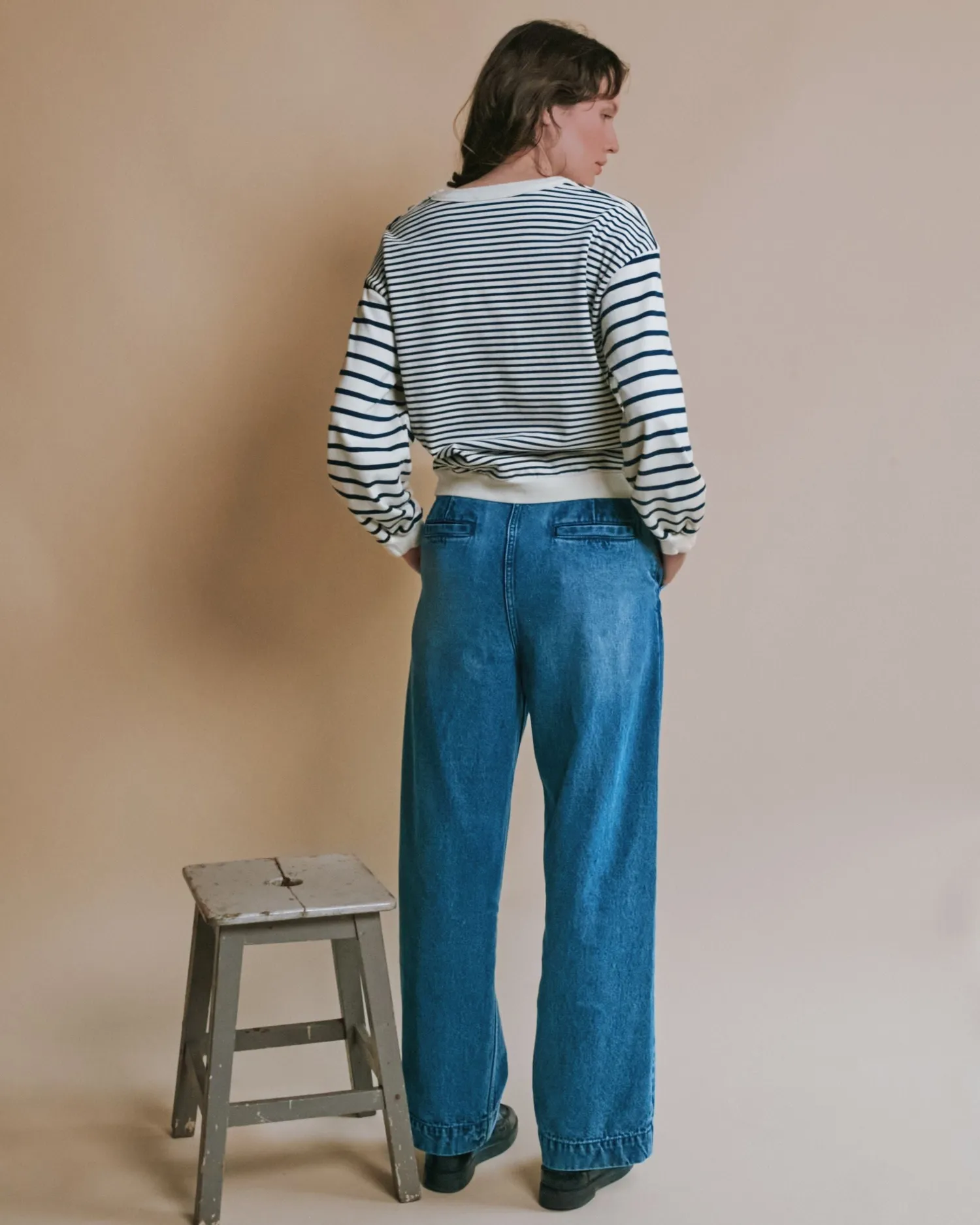 Emile et Ida Eloise sweat marine økologisk