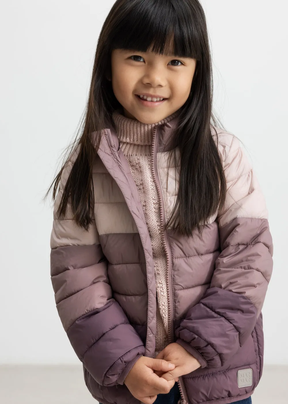 MarMar Owe Jacket Dunjakke Plum Shadow Block vegansk