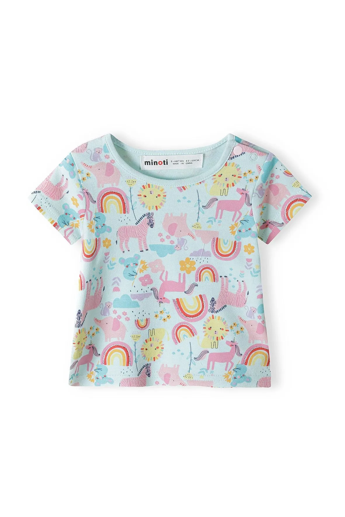 Minoti 38017 T-shirt 2-pak bomuld petrol enhjørning
