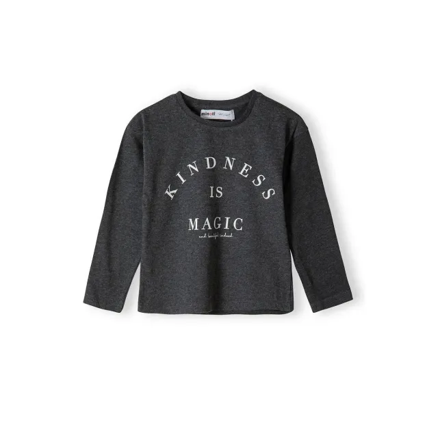 Minoti 39677 langærmet t-shirt grå til piger