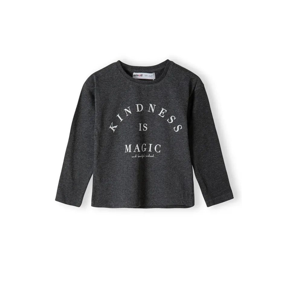 Minoti 39677 langærmet t-shirt grå til piger