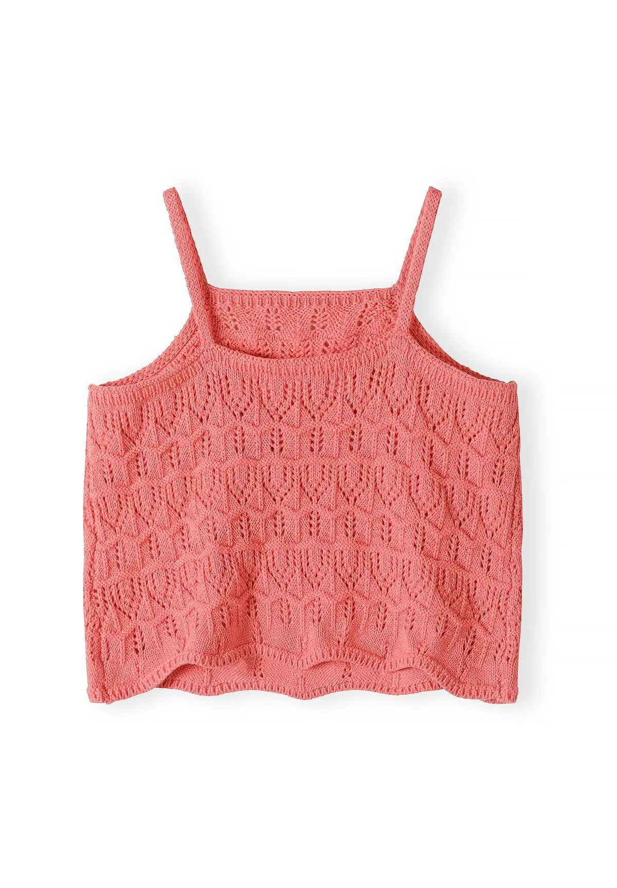 Minoti 44712 hæklet sæt koral top og shorts pige
