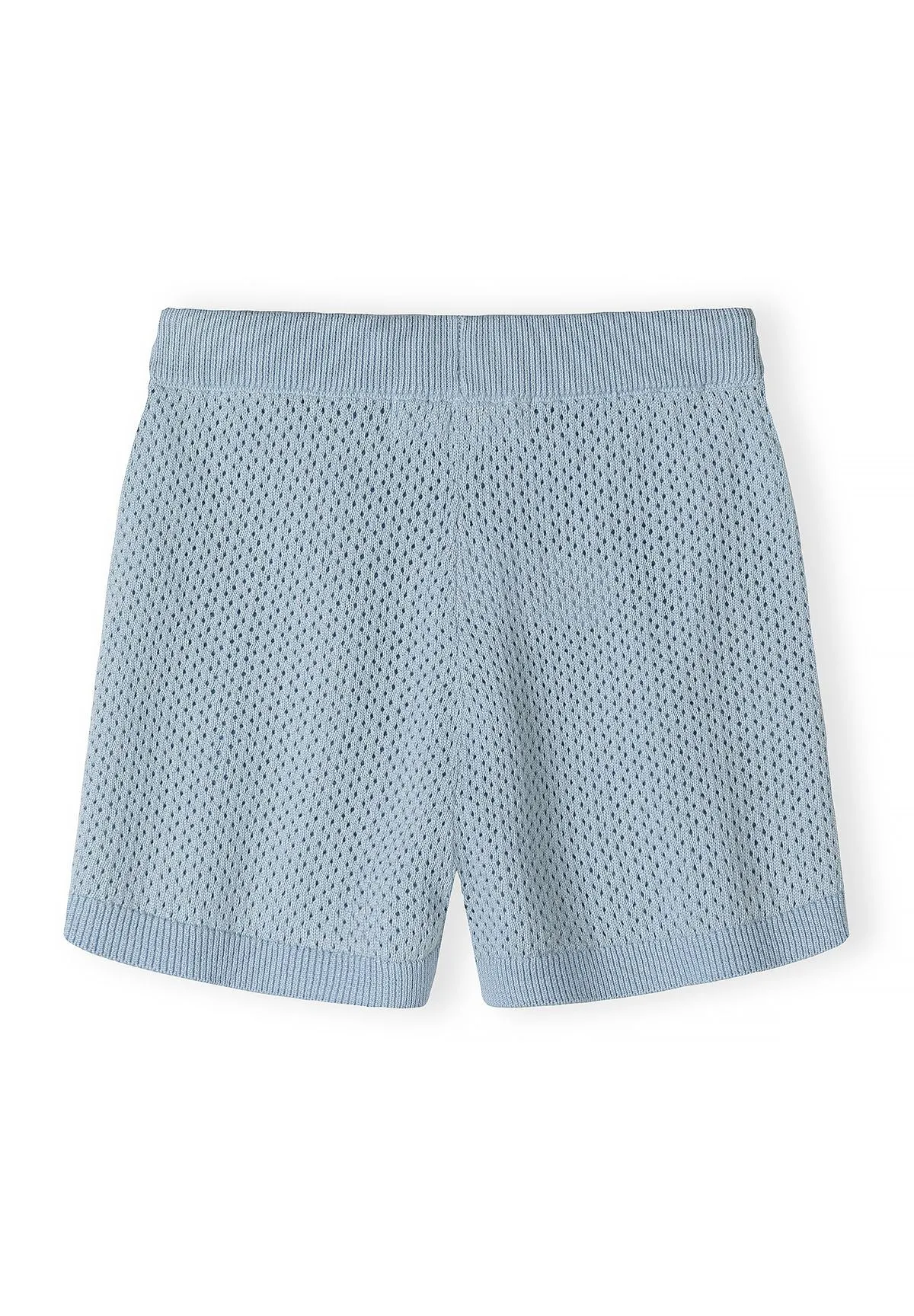 Minoti 44722 strikset lyseblå polo shorts