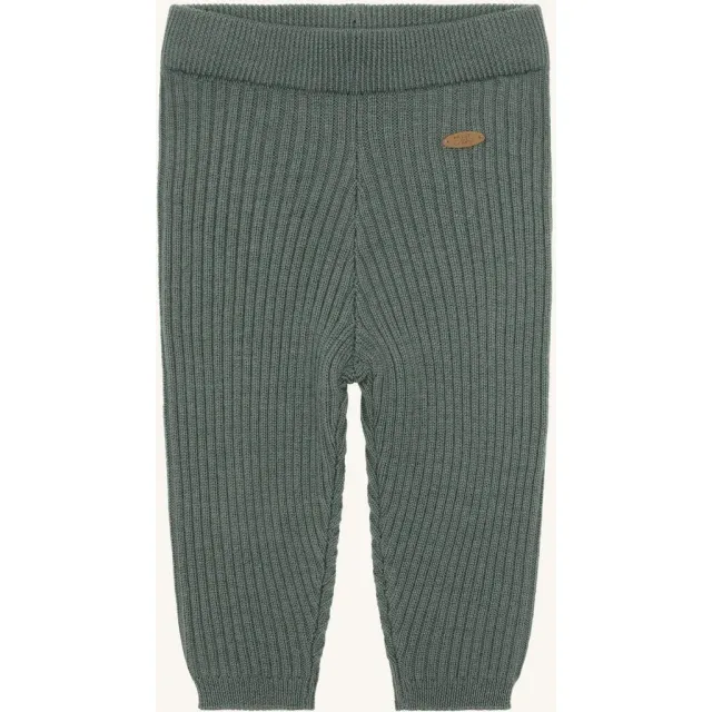 Hust & Claire Lui Wool Rib leggings Balsam Green merino