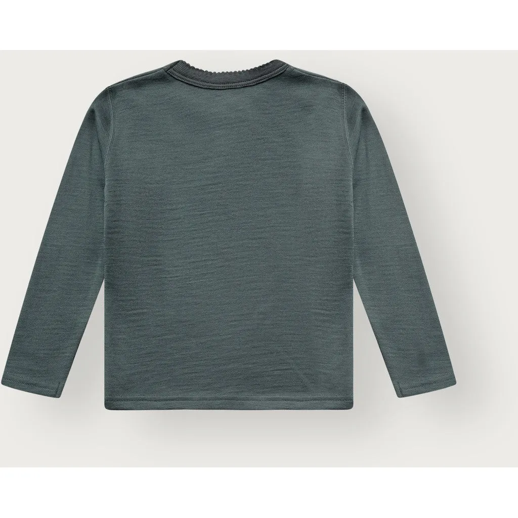 Hust & Claire Abba bluse Balsam Green uld bambus