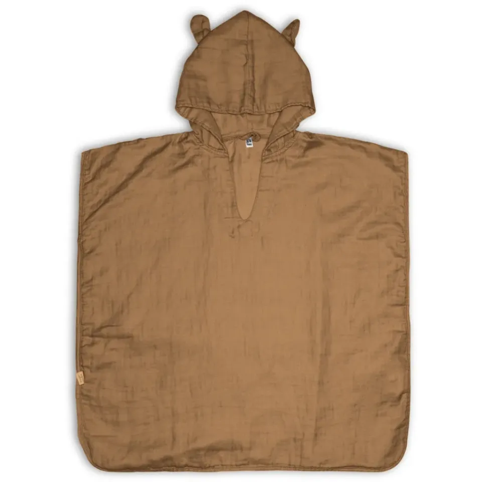 nuuroo Flor poncho musselin Iced coffee økologisk