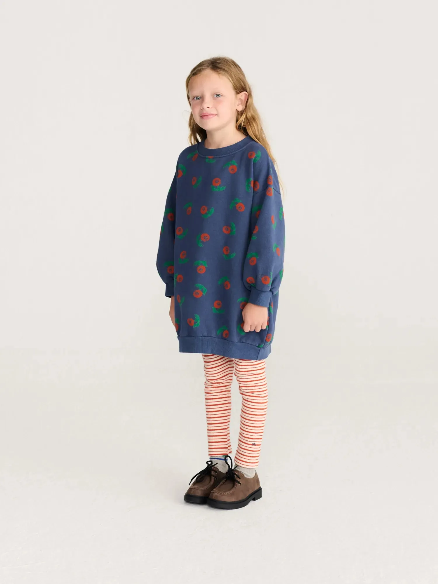 Bobo Choses All About Monsters red stripes leggings offwhite 2-3 år
