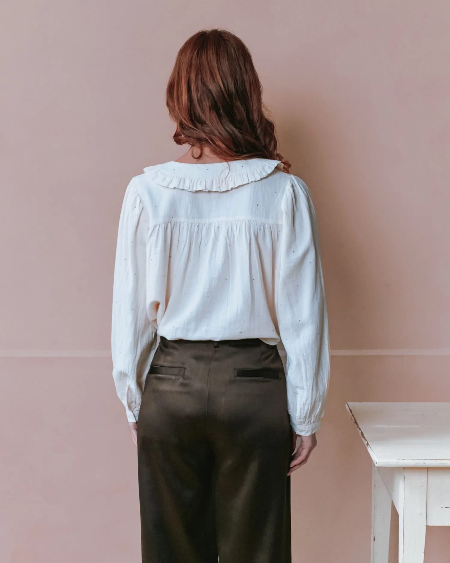 Emile et Ida Estellation bluse creme mukesh