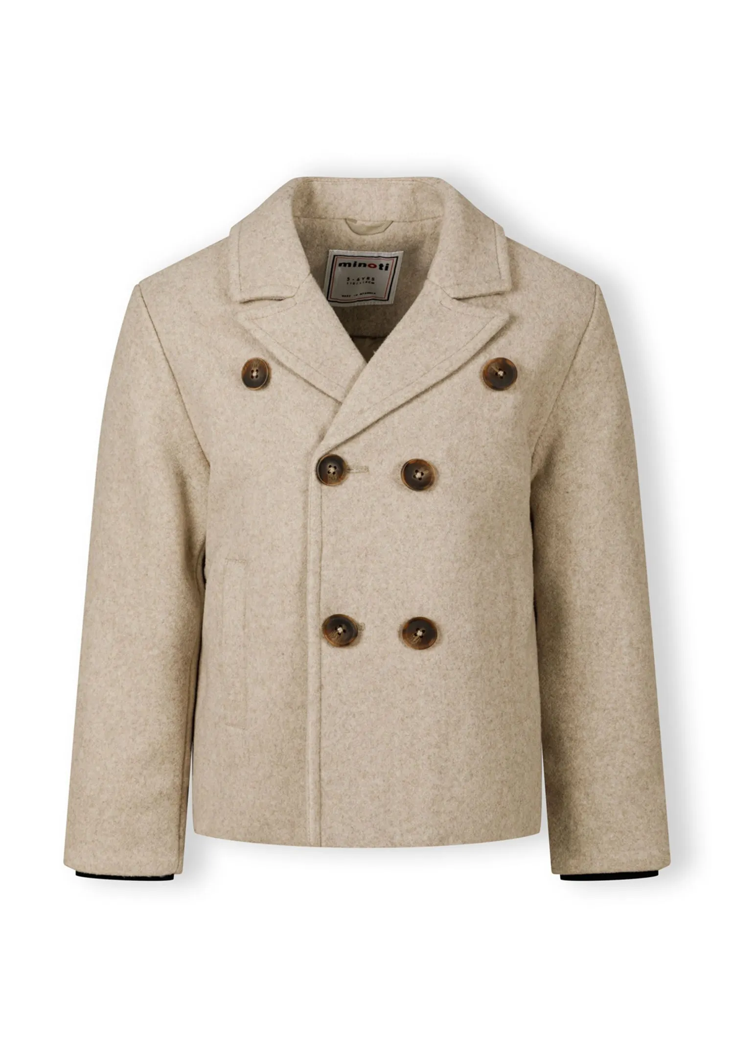 Minoti 43316 frakke til drenge sandbeige varm