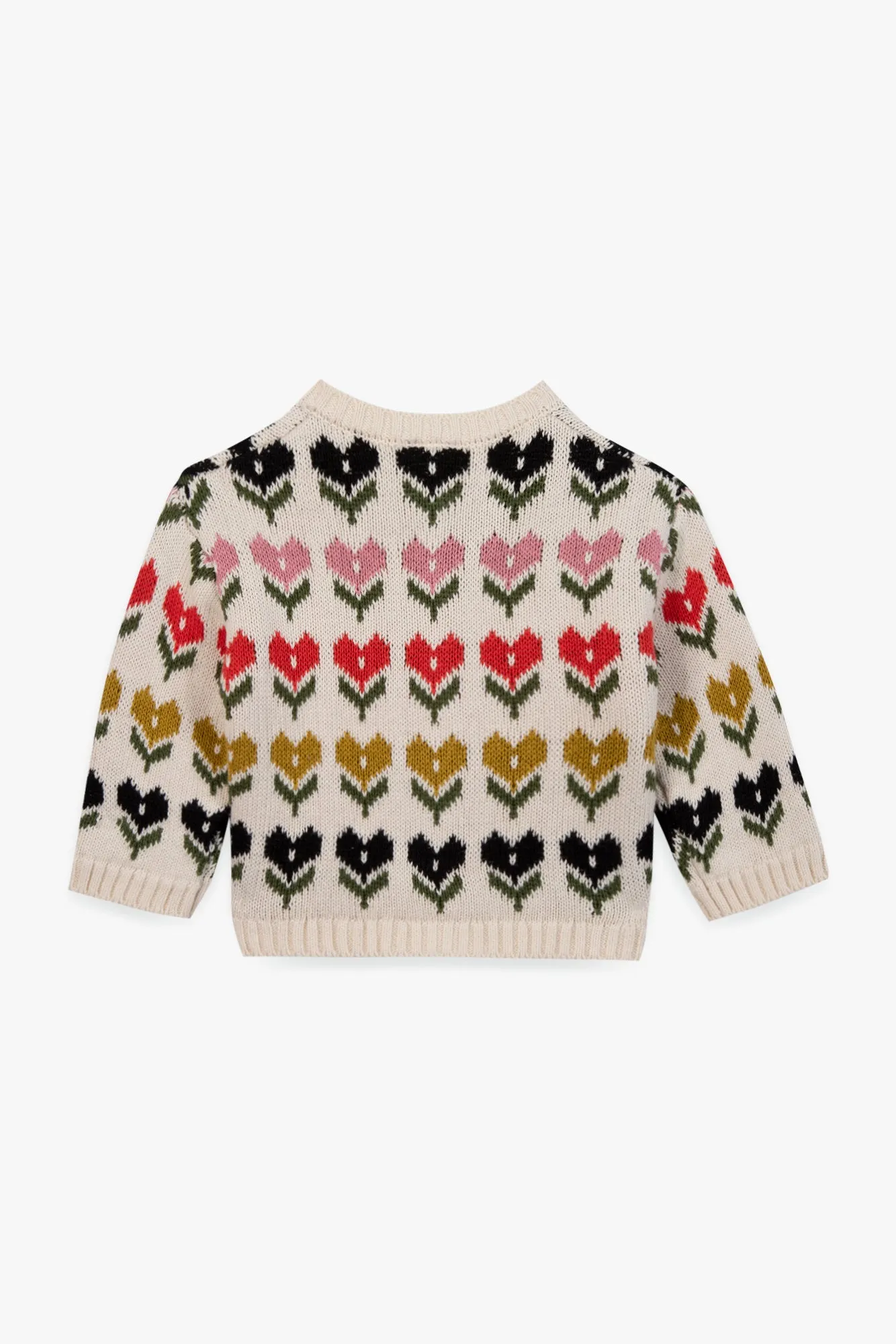 Bonton Maligne Mouton babycardigan ecru bomuld