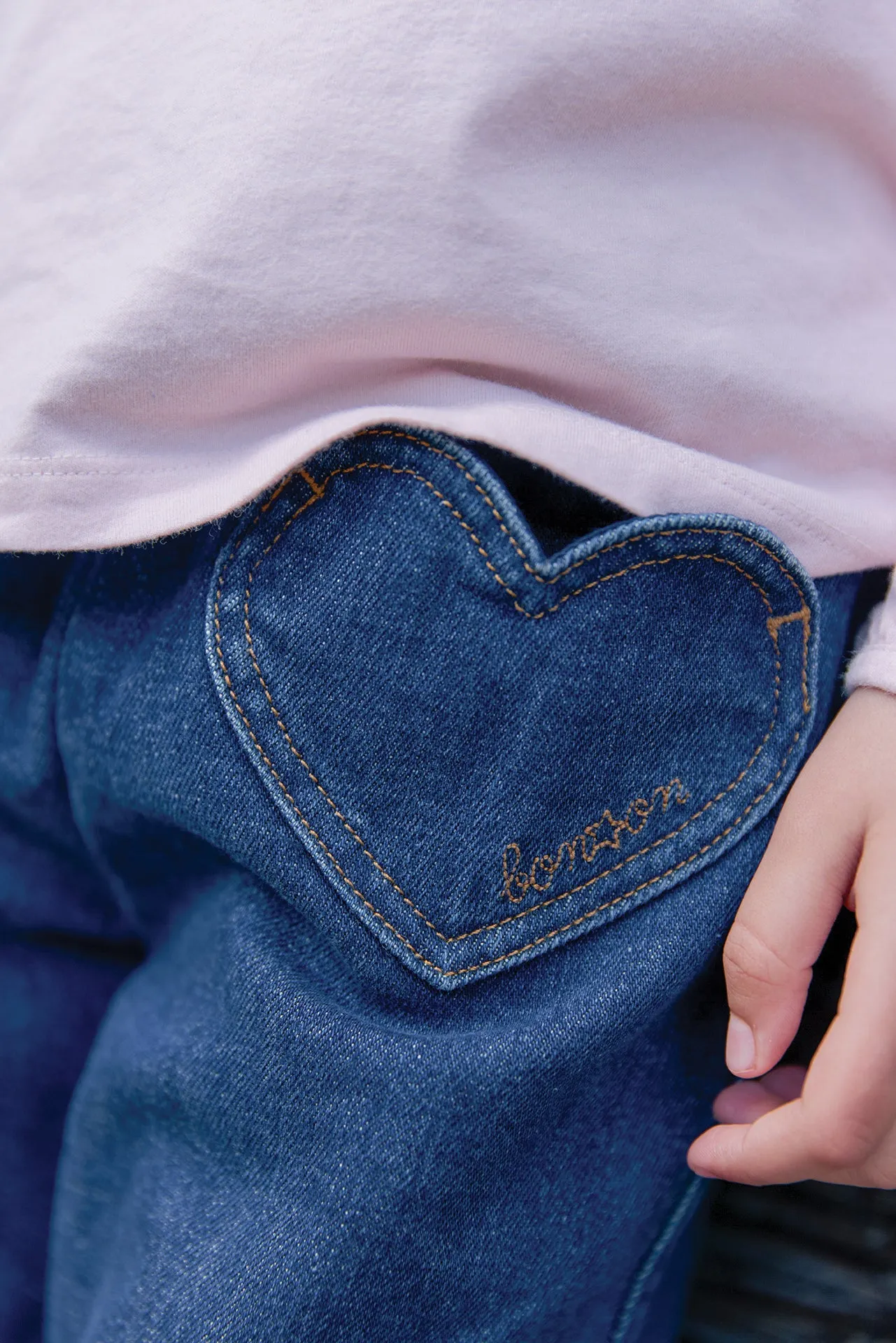 Bonton Duck jean rå denim blå 6A