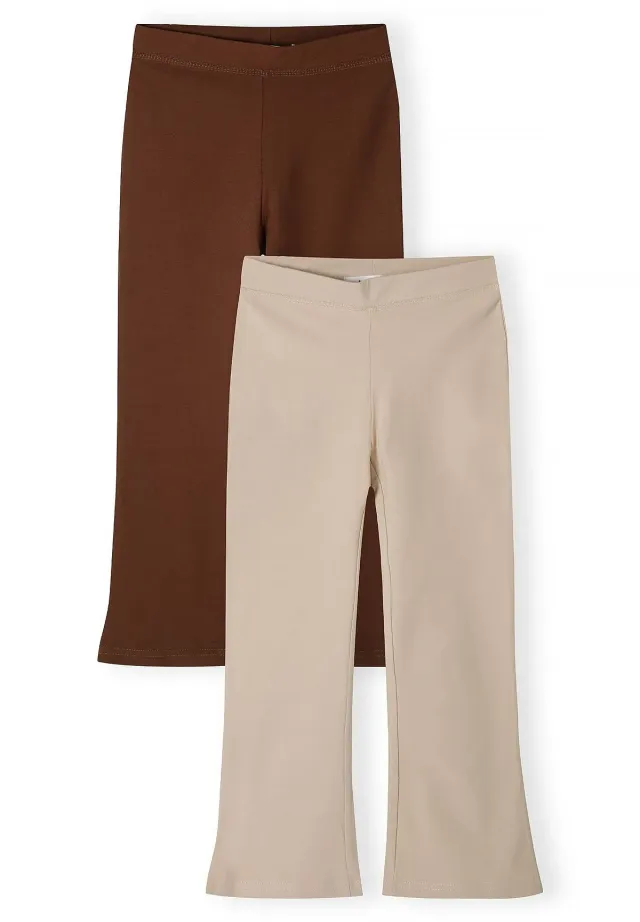 Minoti 45873 leggings flare 2-pak til piger bomuld
