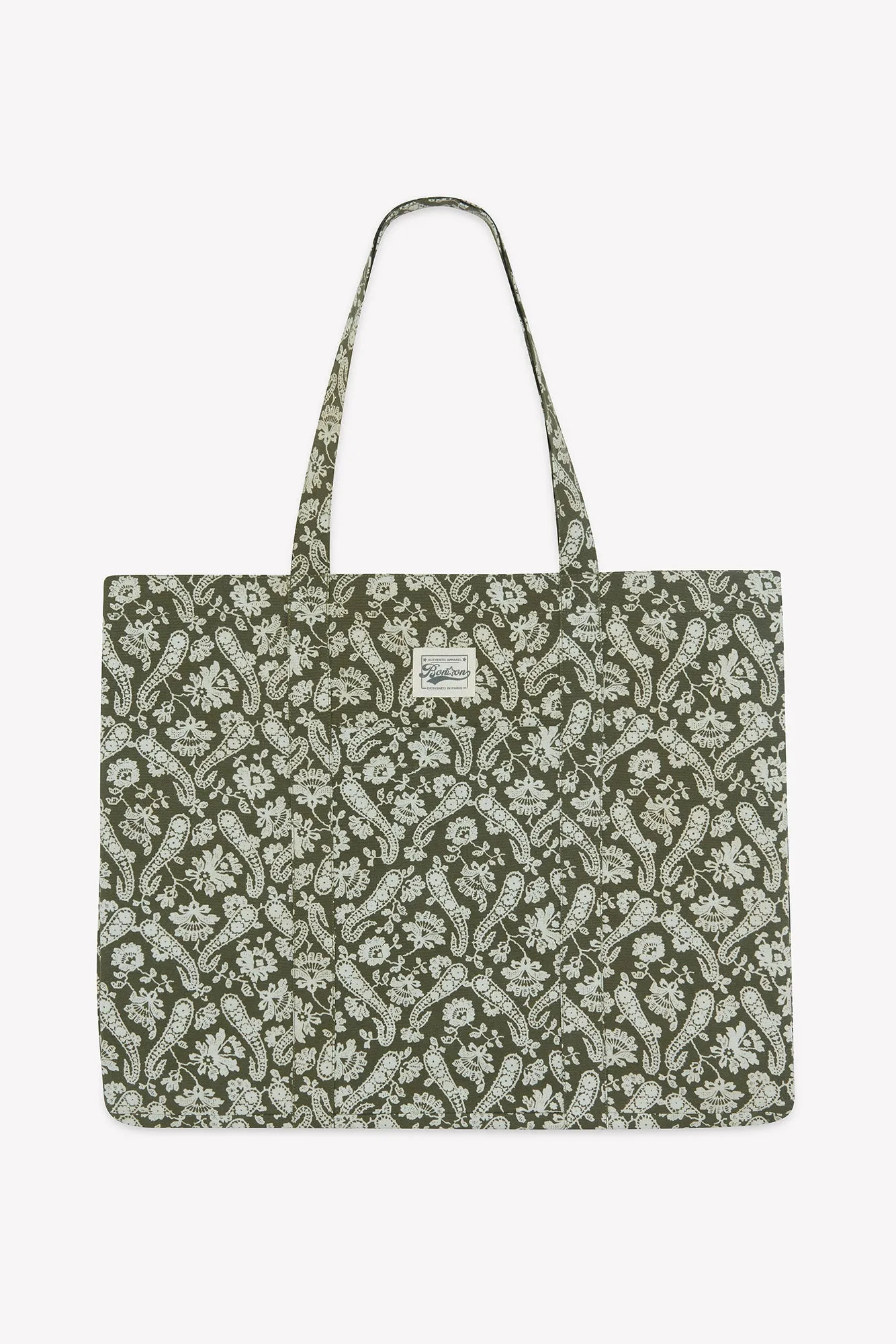 Bonton Bandana Moyen cabas mulepose bomuld grøn