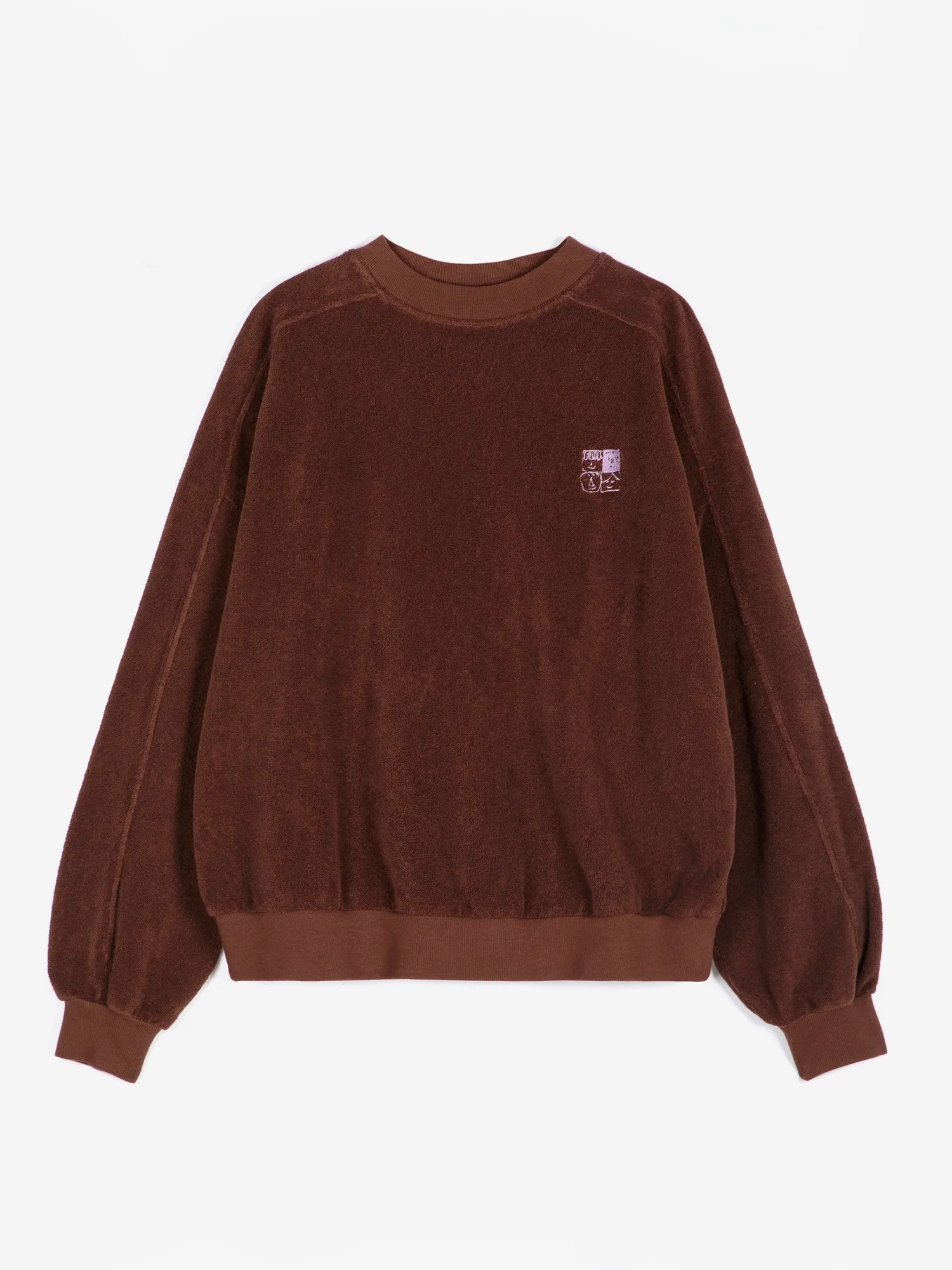 Bobo Choses Mystery BC terry sweatshirt mørkebrun XS øko