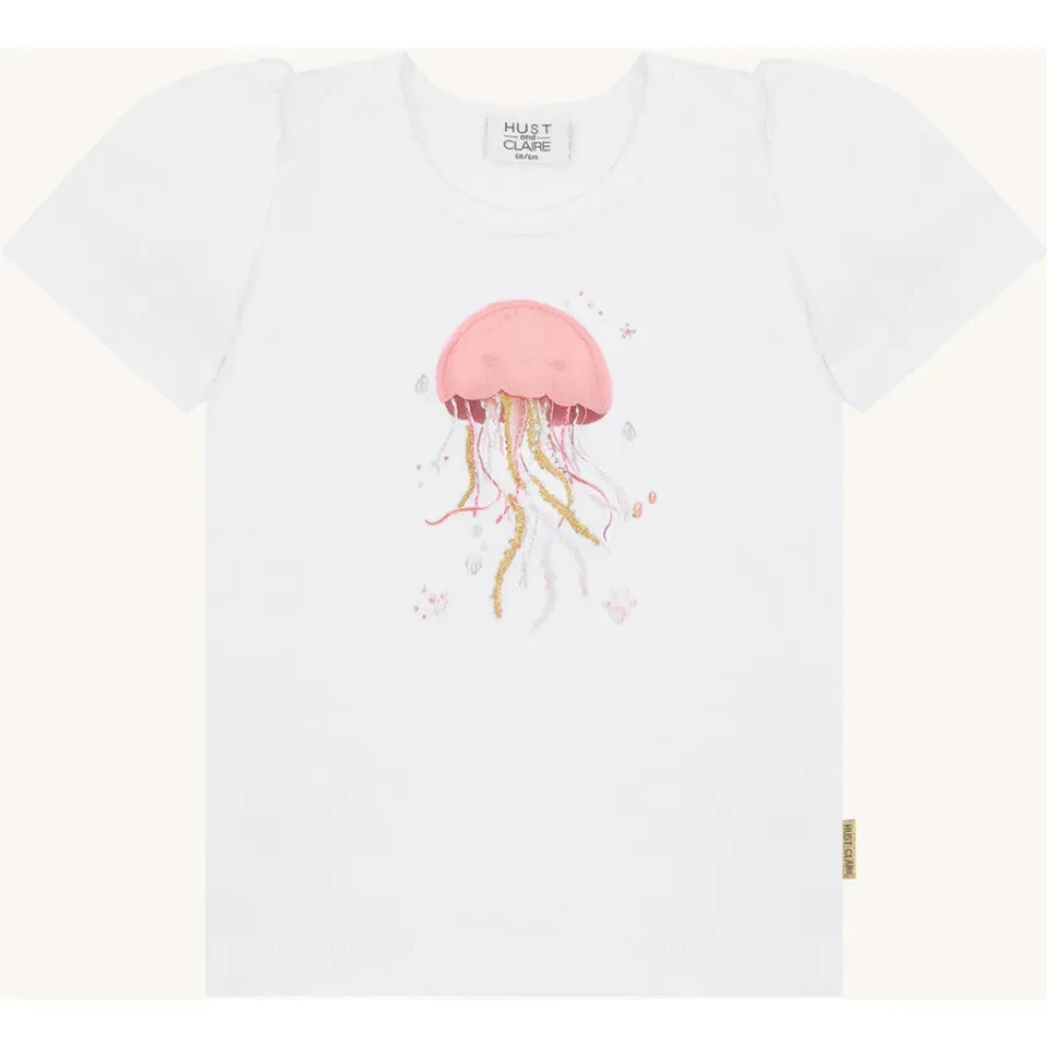 Hust & Claire HCAlma Goople T-shirt hvid bomuld