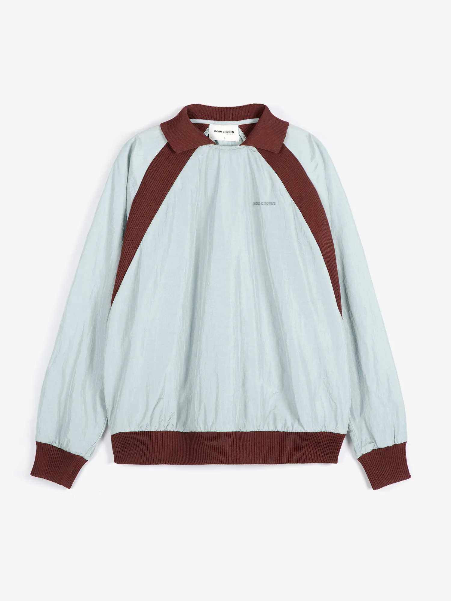 Bobo Choses Shinny nylon sweatshirt lyseblå