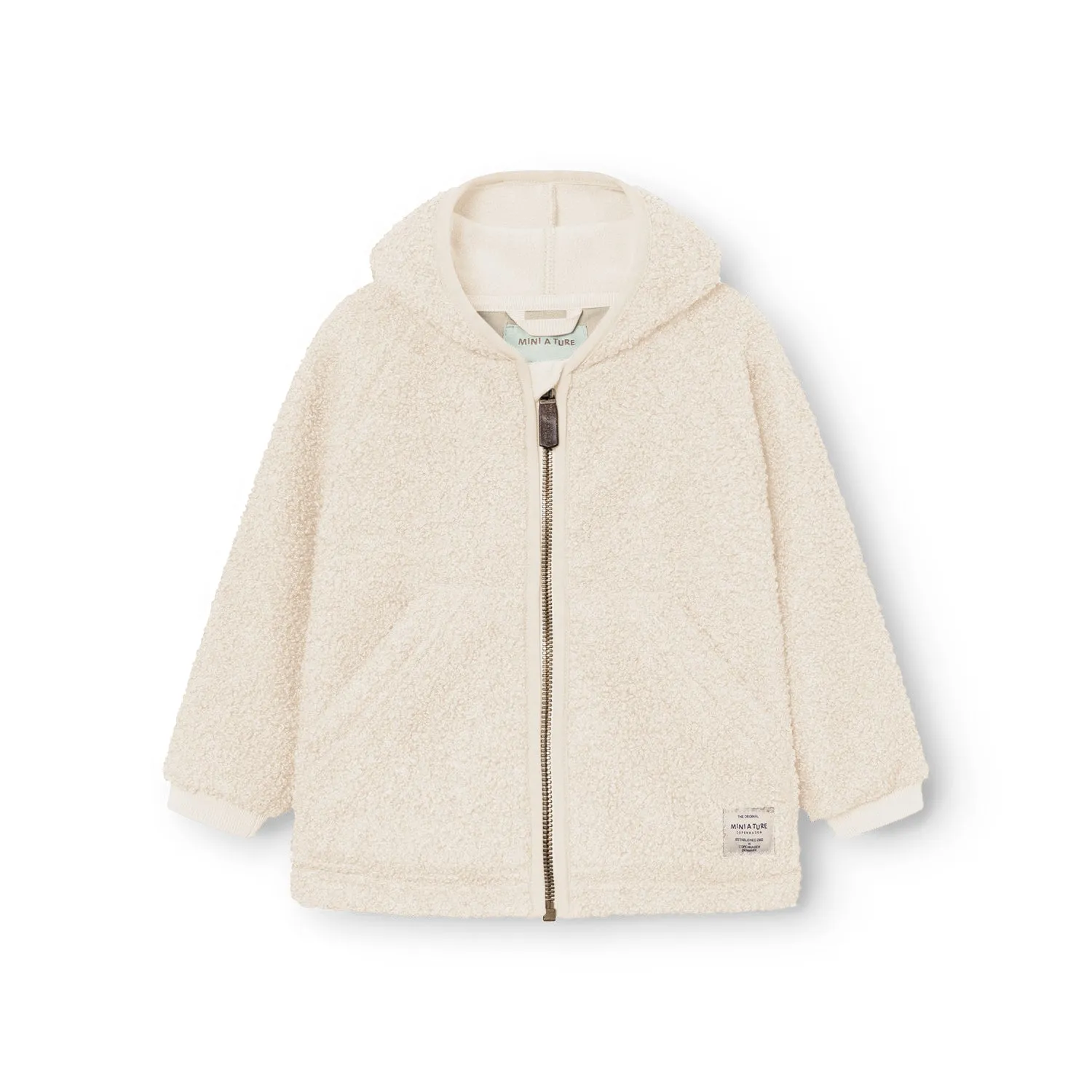 MINI A TURE Matliff teddyfleece jakke Angora cream genanvendt