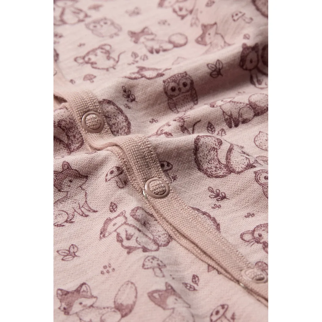 Hust & Claire Mobi Woodland natdragt Dusty Rose merino uld
