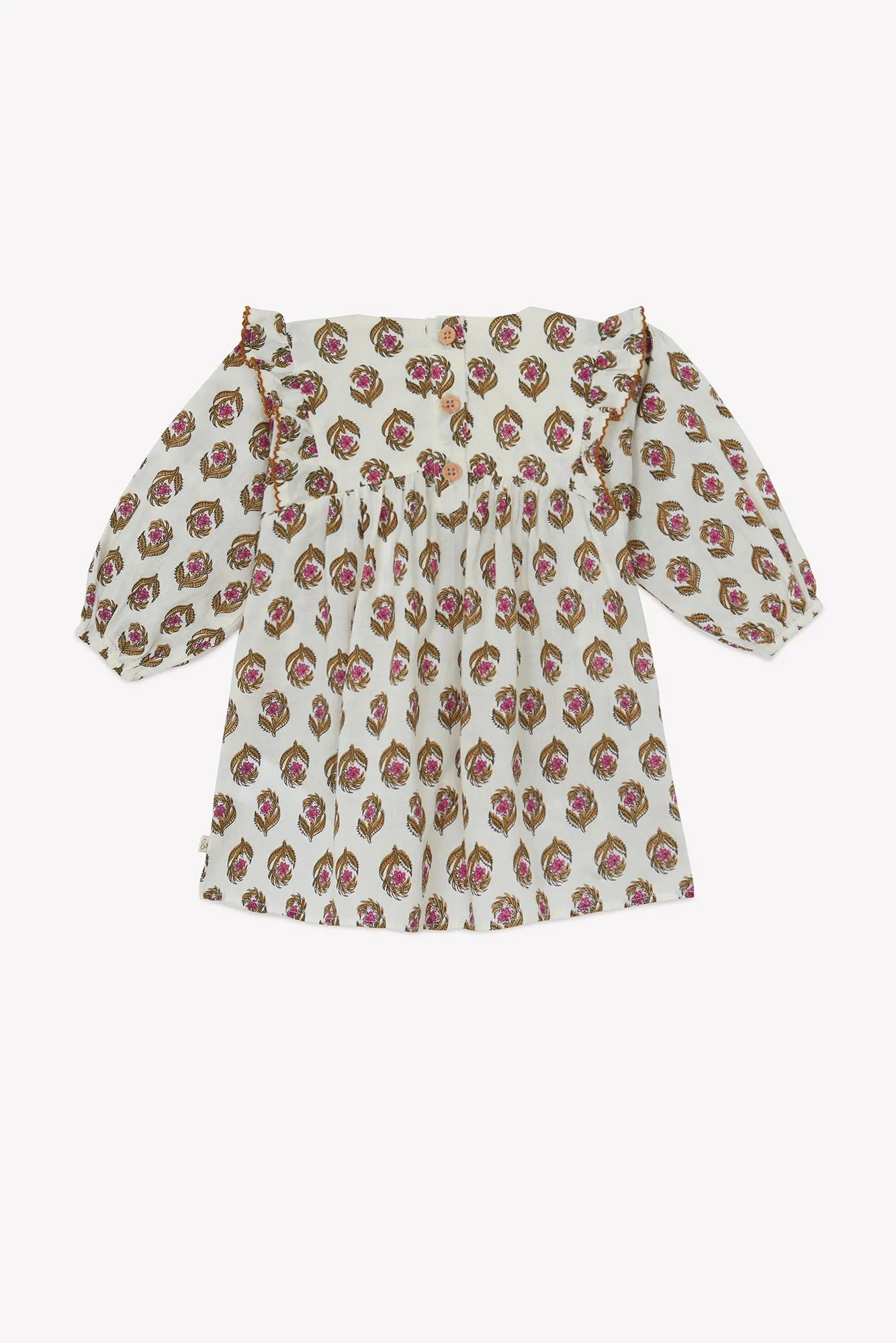 Bonton Mirtle Blockprint kjole str 3A bomuld